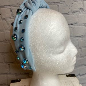 HANDMADE Twisted Knot Blue Headband